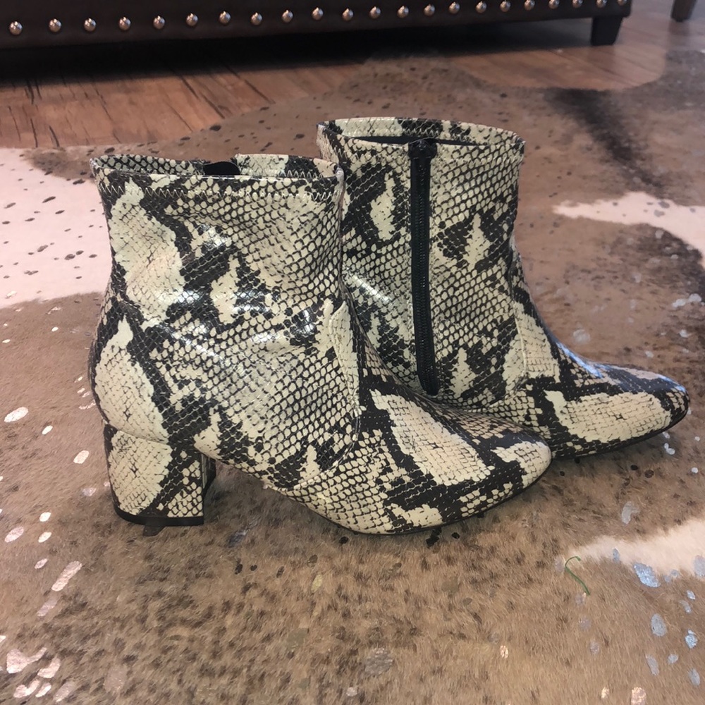 Snakeskin Booties